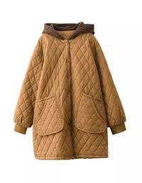 Women's Comfortable Oversized Quilted Hoodie Coat