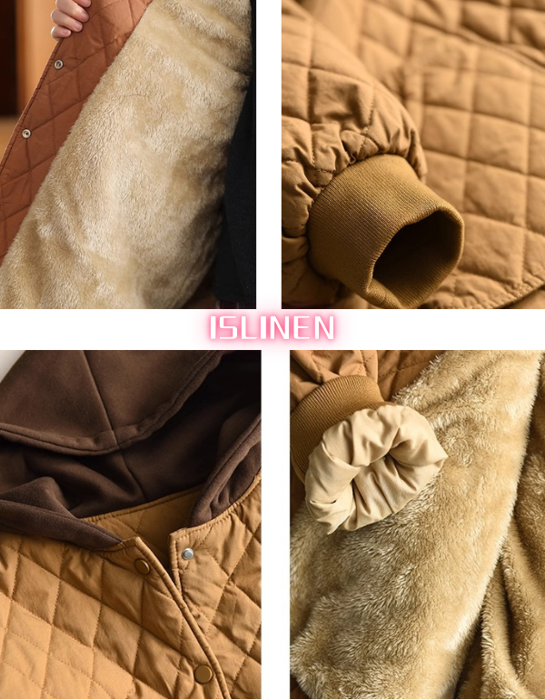 Women's Comfortable Oversized Quilted Hoodie Coat