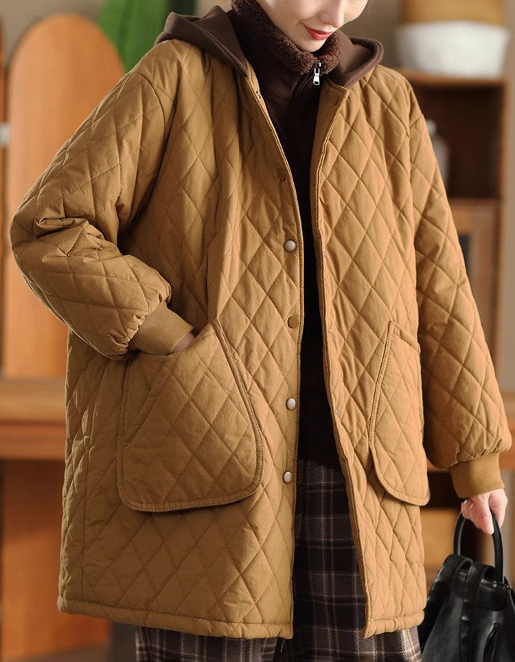 Women's Comfortable Oversized Quilted Hoodie Coat