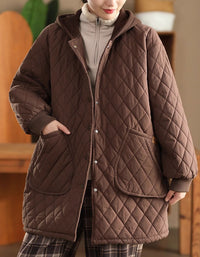 Women's Comfortable Oversized Quilted Hoodie Coat