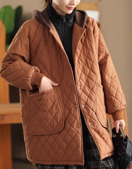 Women's Comfortable Oversized Quilted Hoodie Coat