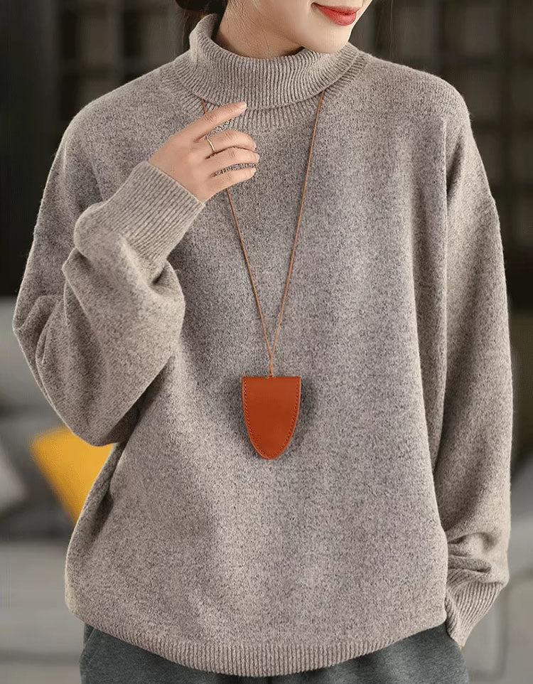 Women’s Comfortable Soft Knit Turtleneck Sweater