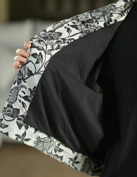 Women's Botanical Floral Button Front Cropped Jacket