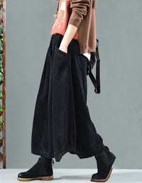 Women's Front Packet Retro Corduroy Skirt