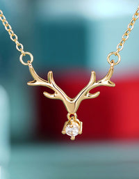 Women’s Handmade Christmas Reindeer Antler Necklace