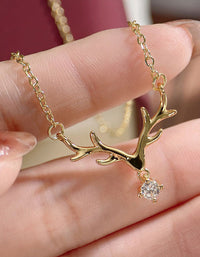 Women’s Handmade Christmas Reindeer Antler Necklace