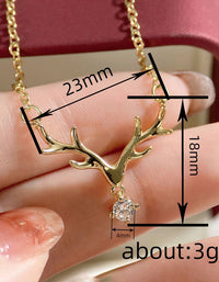 Women’s Handmade Christmas Reindeer Antler Necklace