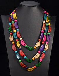 Women's Handmade Multilayer Coconut Shell Bead Necklace