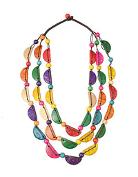 Women's Handmade Multilayer Coconut Shell Bead Necklace