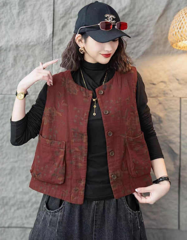 Women’s Patchwork Handmade Vintage Floral Vest