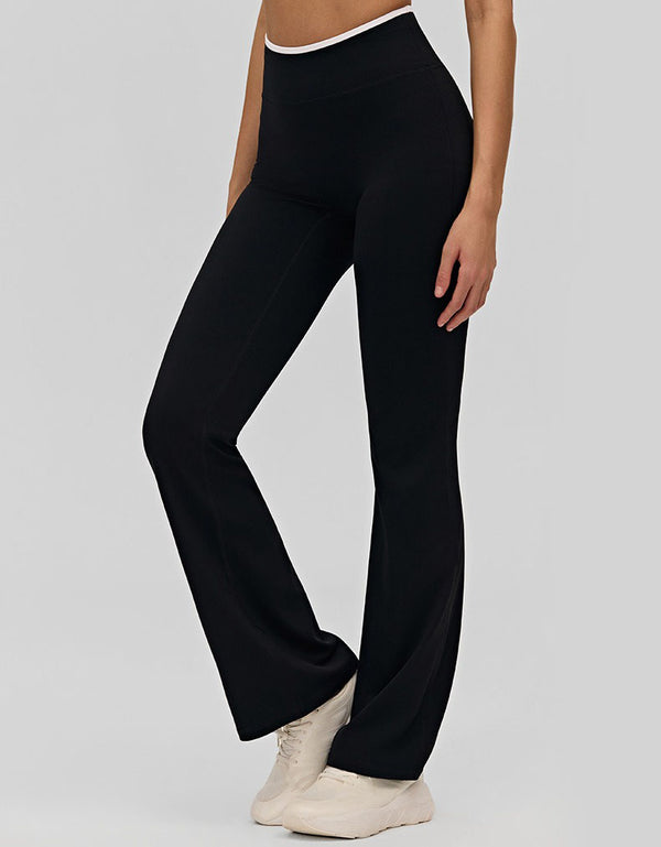 Women’s high waist flare yoga leggings front view