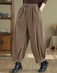 High Waist Loose Casual Women’s Corduroy Pants