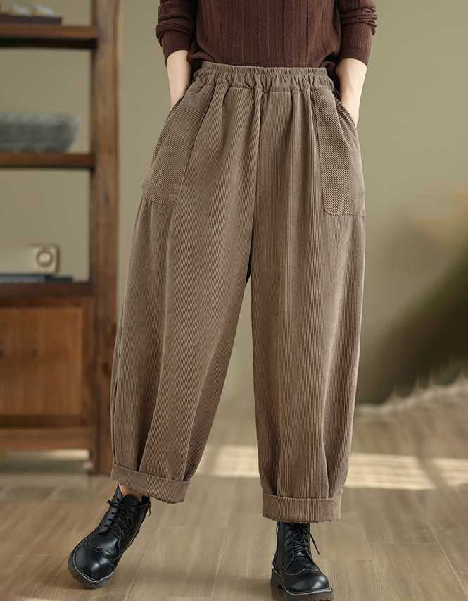 High Waist Loose Casual Women’s Corduroy Pants