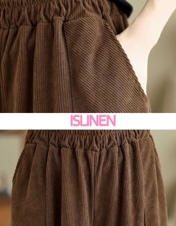 High Waist Loose Casual Women’s Corduroy Pants