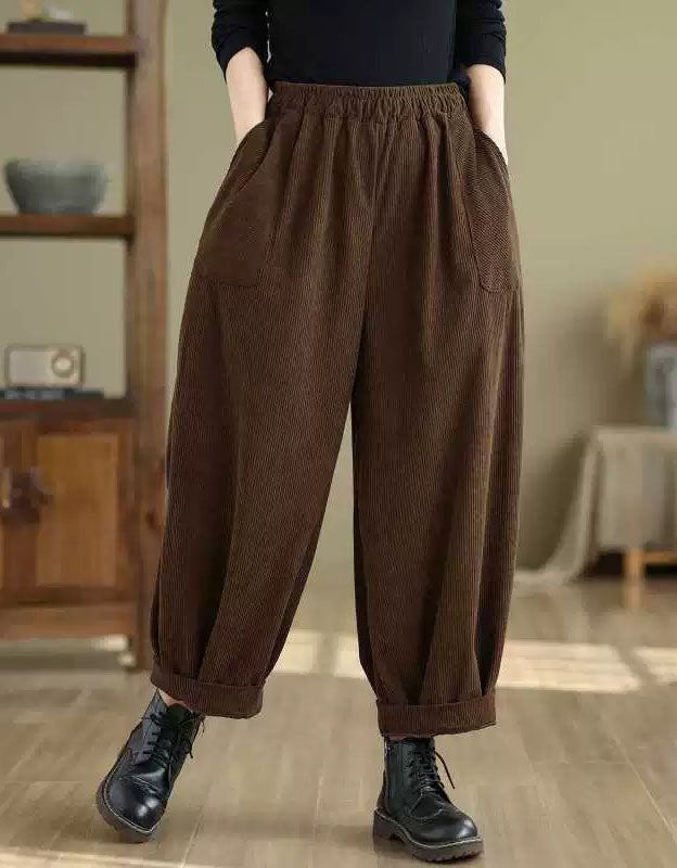 High Waist Loose Casual Women’s Corduroy Pants