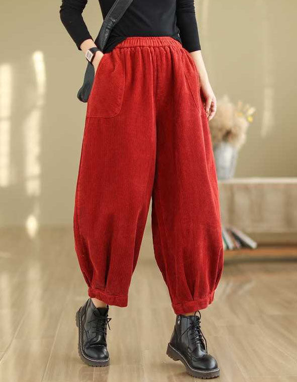 High Waist Loose Casual Women’s Corduroy Pants