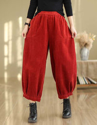 High Waist Loose Casual Women’s Corduroy Pants