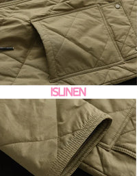 Women’s Loose Casual Long Hooded Quilted Jacket - Islinen