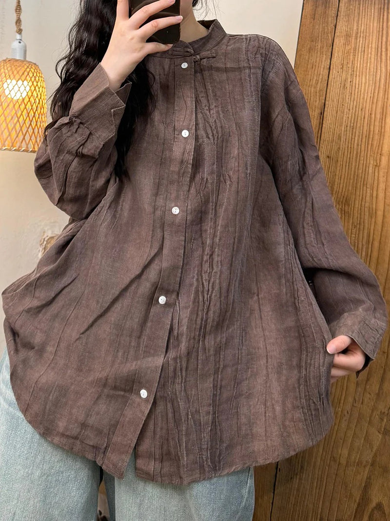 Women’s Loose Fit Long Sleeve Casual Tunic Shirt