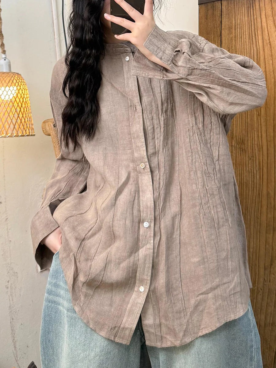 Women’s Loose Fit Long Sleeve Casual Tunic Shirt