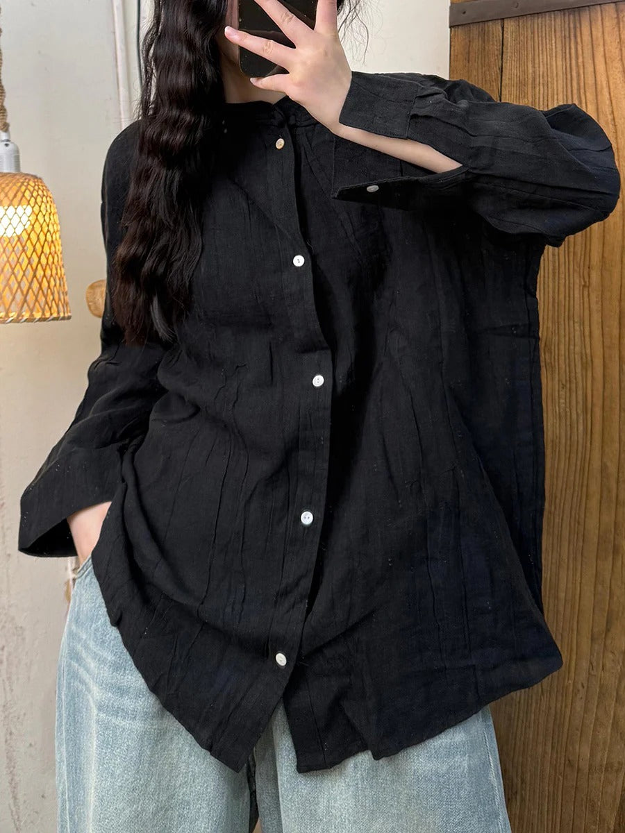 Women’s Loose Fit Long Sleeve Casual Tunic Shirt