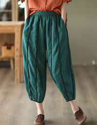 Women’s Loose Fit Striped Linen Trousers