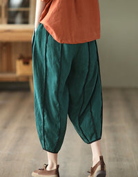 Women’s Loose Fit Striped Linen Trousers