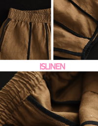 Women’s Loose Fit Striped Linen Trousers