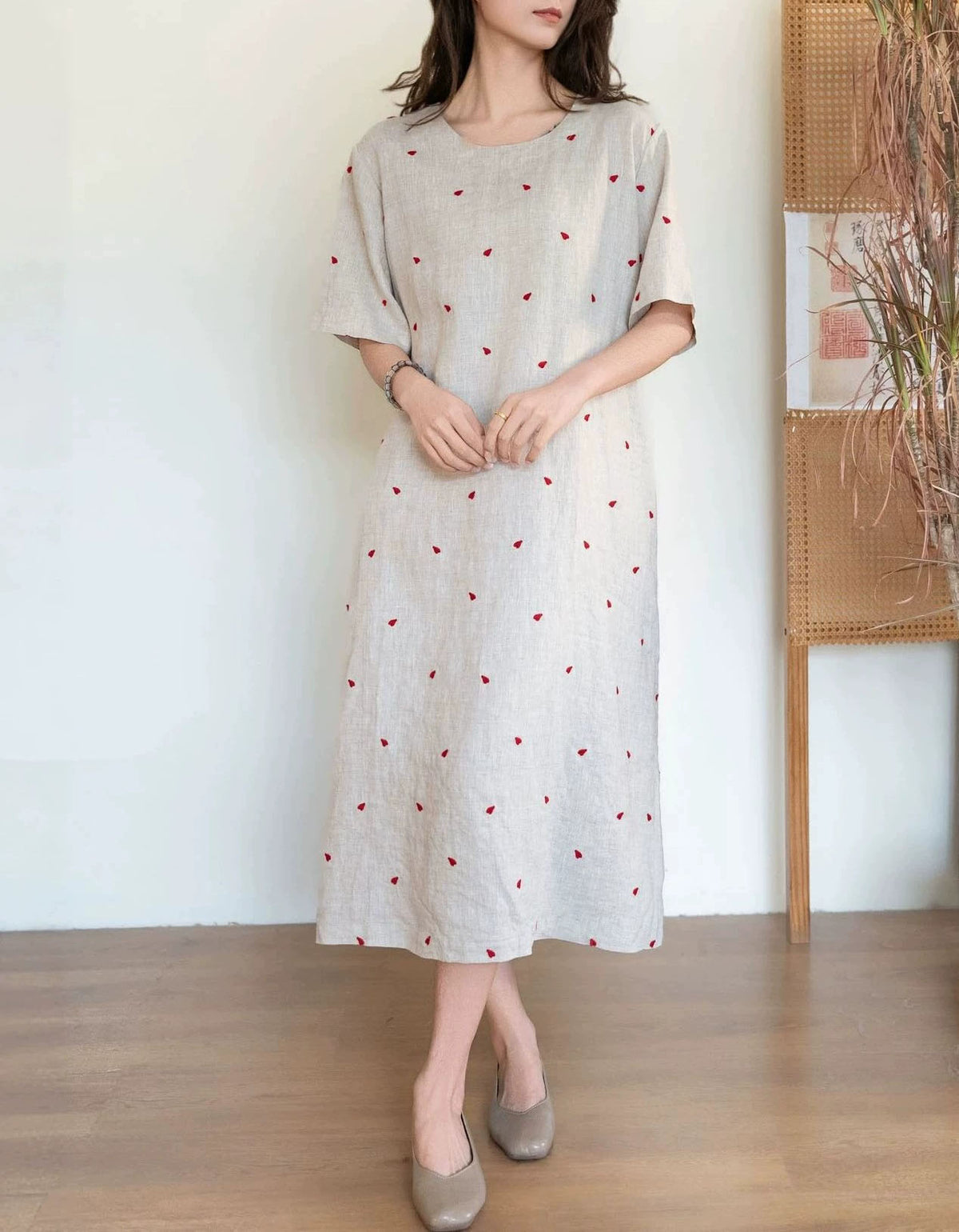 Women’s Casual Linen Summer Midi Dress