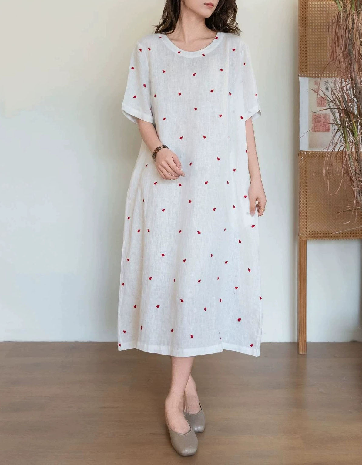Women’s Casual Linen Summer Midi Dress