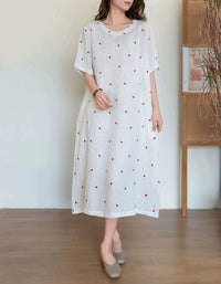 Women’s Casual Linen Summer Midi Dress