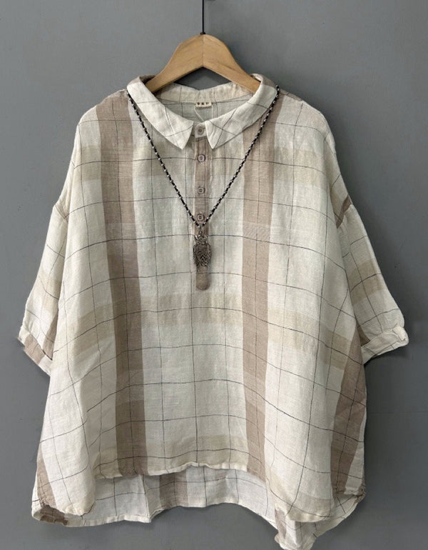 Women’s Oversized Black Plaid Shirt