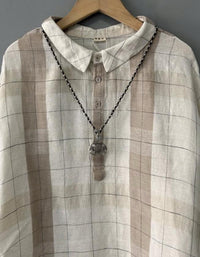 Women’s Oversized Black Plaid Shirt