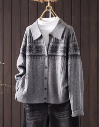 Women’s Oversized Nordic Knit Button Cardigan
