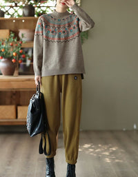 Women’s Oversized Casual Fair Isle Sweater