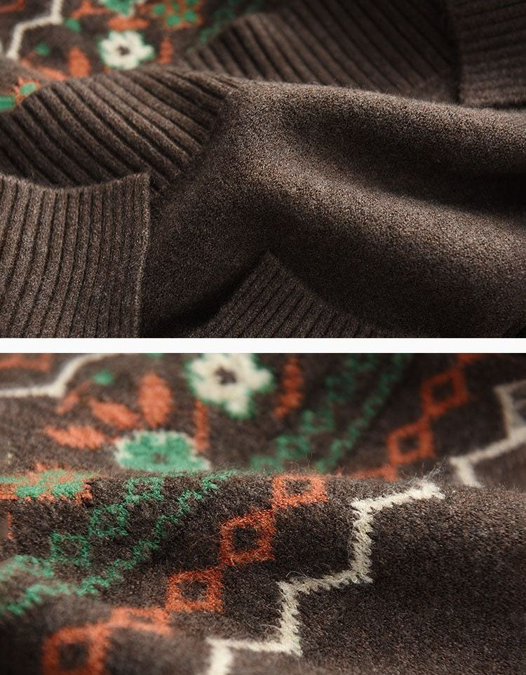 Women’s Oversized Casual Fair Isle Sweater