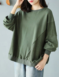 Women’s Oversized Casual Green Sweatshirt