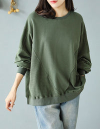 Women’s Oversized Casual Green Sweatshirt