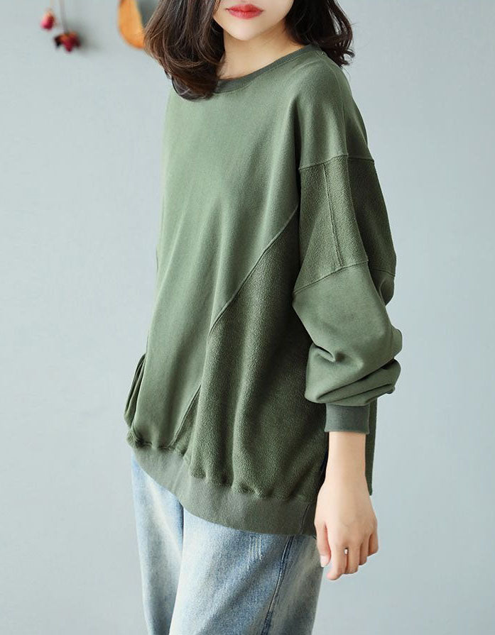 Women’s Oversized Casual Green Sweatshirt