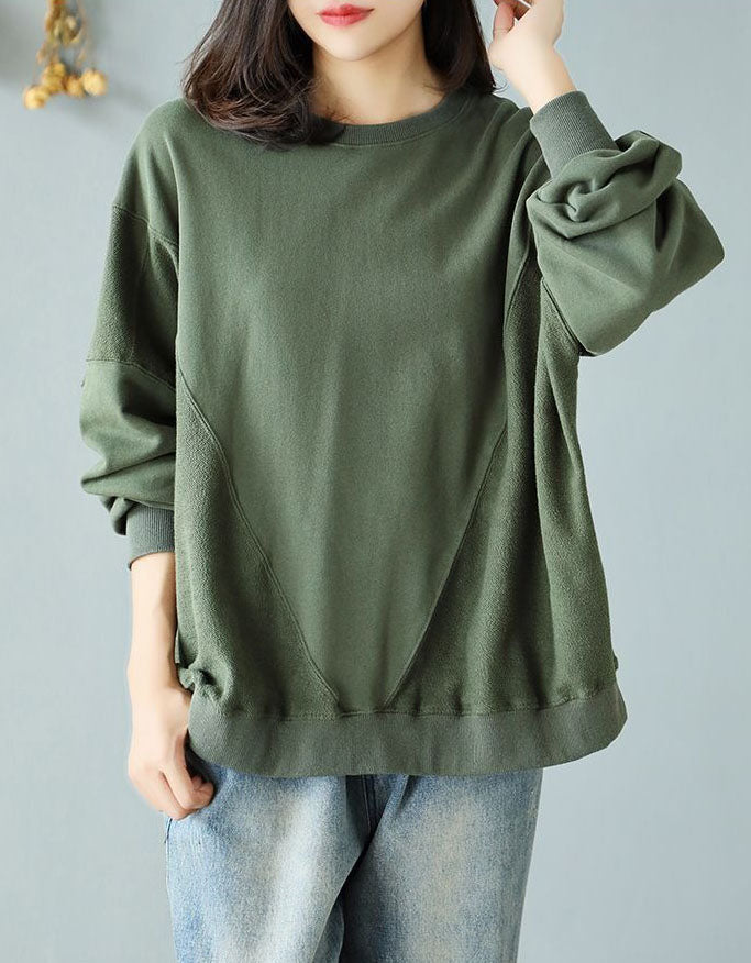 Women’s Oversized Casual Green Sweatshirt