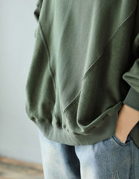 Women’s Oversized Casual Green Sweatshirt