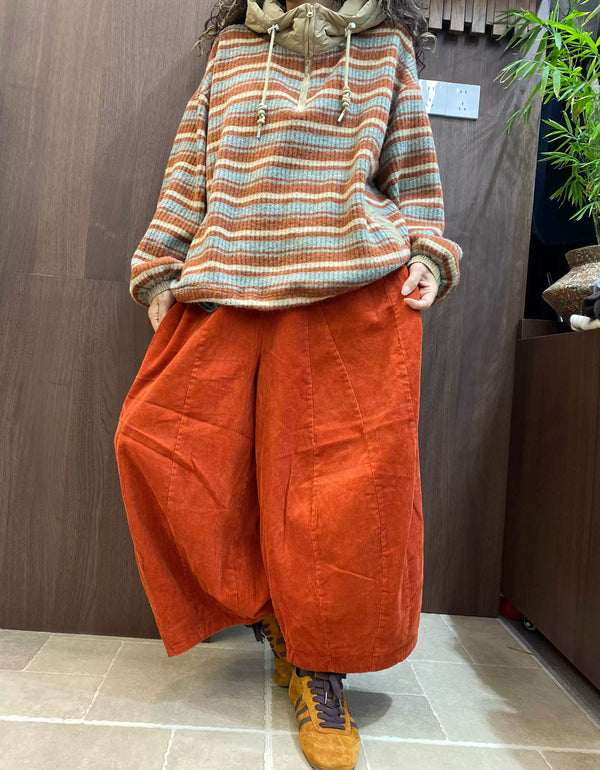 Oversized Women's Striped Sweater Hoodie