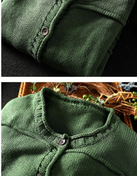 Women’s Oversized Knit Pocket Casual Cardigan Seweater