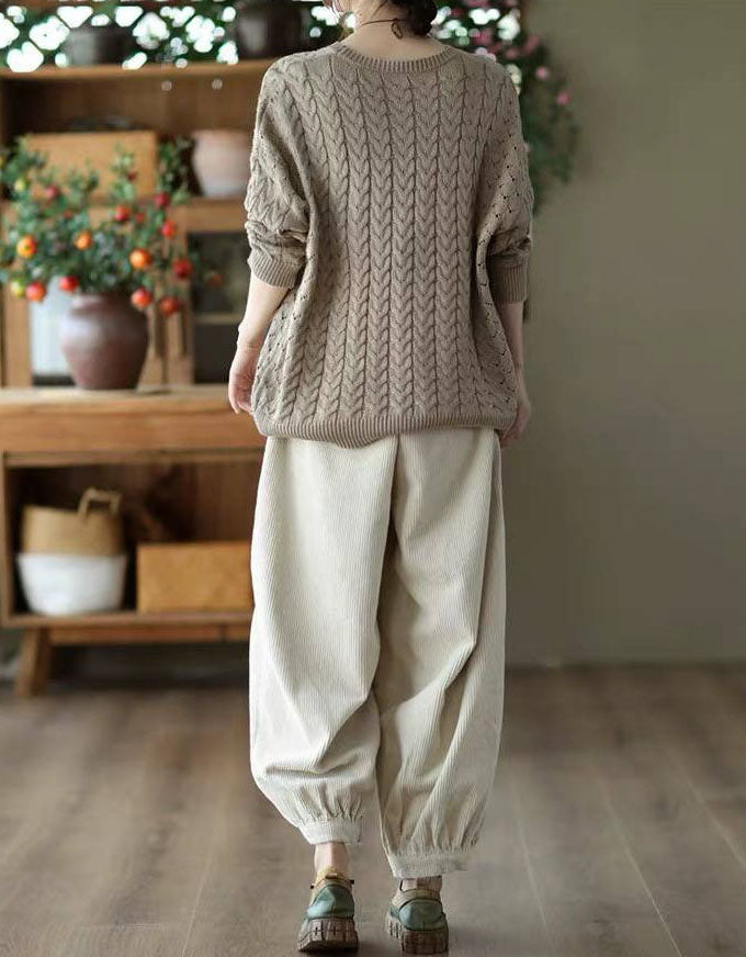 Women’s Oversized Relaxed Fit Corduroy Harem Pants
