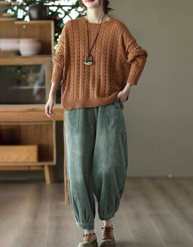 Women’s Oversized Relaxed Fit Corduroy Harem Pants