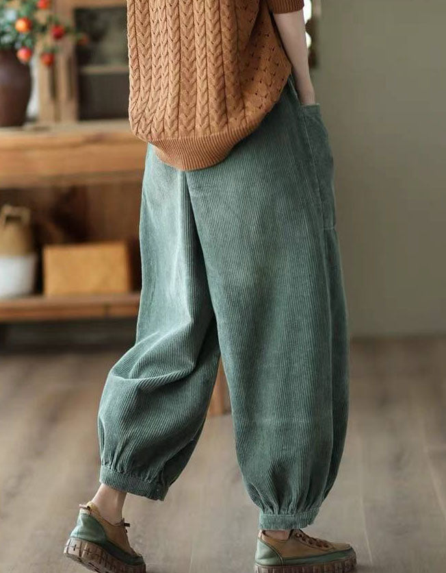 Women’s Oversized Relaxed Fit Corduroy Harem Pants