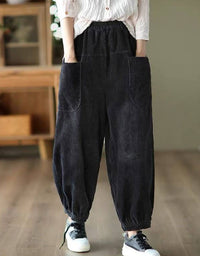 Women’s Oversized Relaxed Fit Corduroy Harem Pants