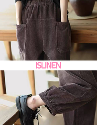 Women’s Oversized Relaxed Fit Corduroy Harem Pants