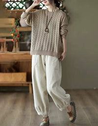Women’s Oversized Relaxed Fit Corduroy Harem Pants