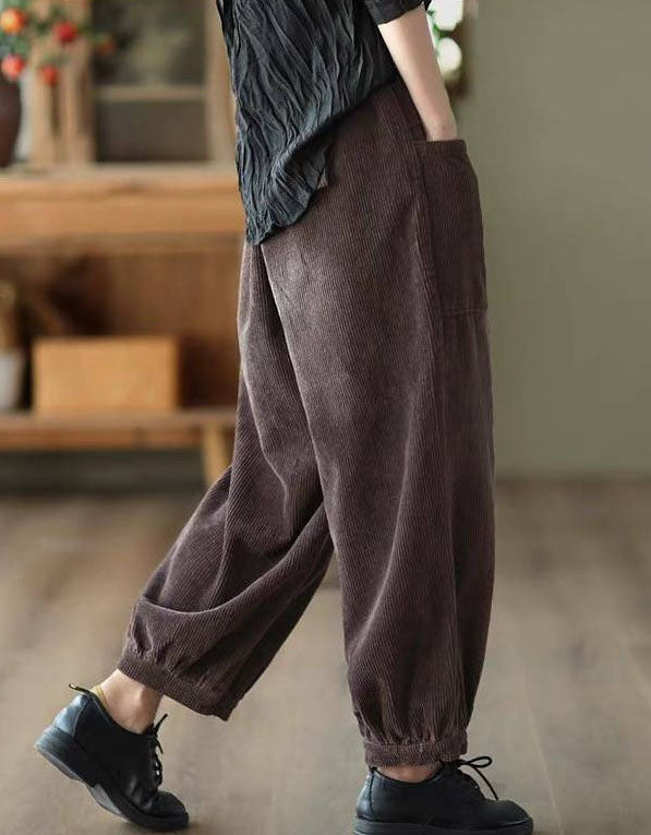 Women’s Oversized Relaxed Fit Corduroy Harem Pants
